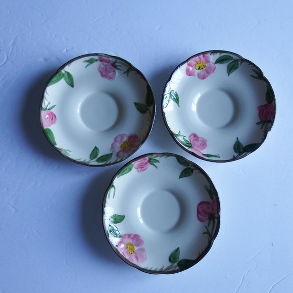 Vtg. Franciscan Desert Rose Tea Cup Saucers 5.5" - Picture 1 of 2